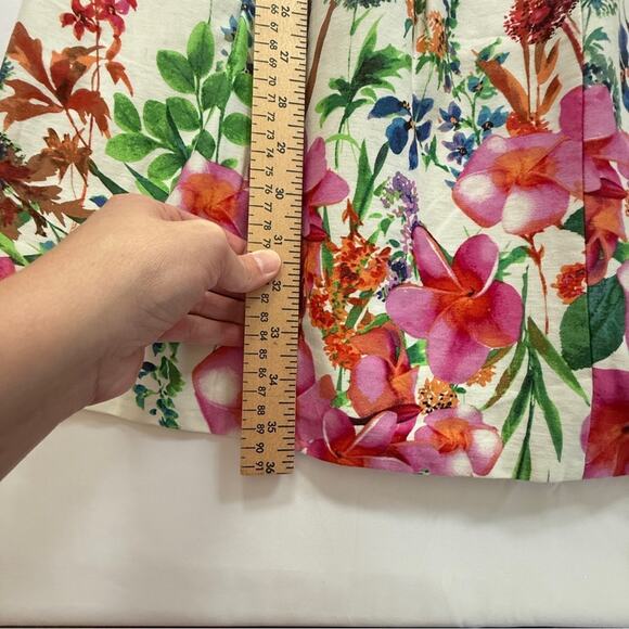 Gabby Skye Floral Fit & Flare Sleeveless Dress White Multicolor Size 8P - Picture 10 of 14